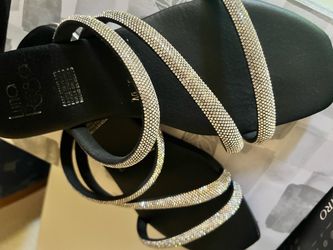 Lina Rosa Crystal Strappy Heeled Sandals