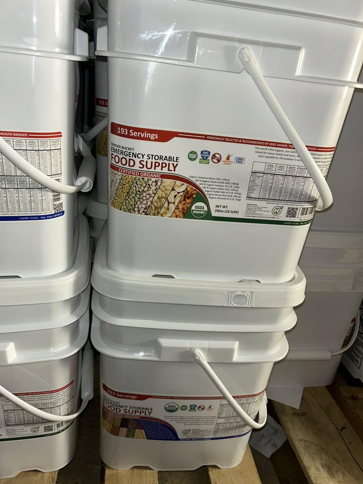 Emergency Storable Food Buckets β Organic & Vacuum Sealed β Long Shelf Life!