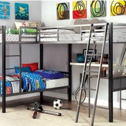 Brand New Twin Size Metal Triple Bunk Bed 