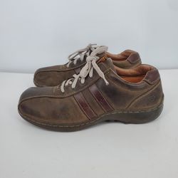 Skechers 4400 Mens Brown Leather Casual Walking Lace up Oxford Shoes Size 10