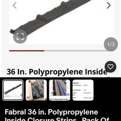 Fabral 36 in. Polypropylene Inside Closure Strips.  Pack Of 30.