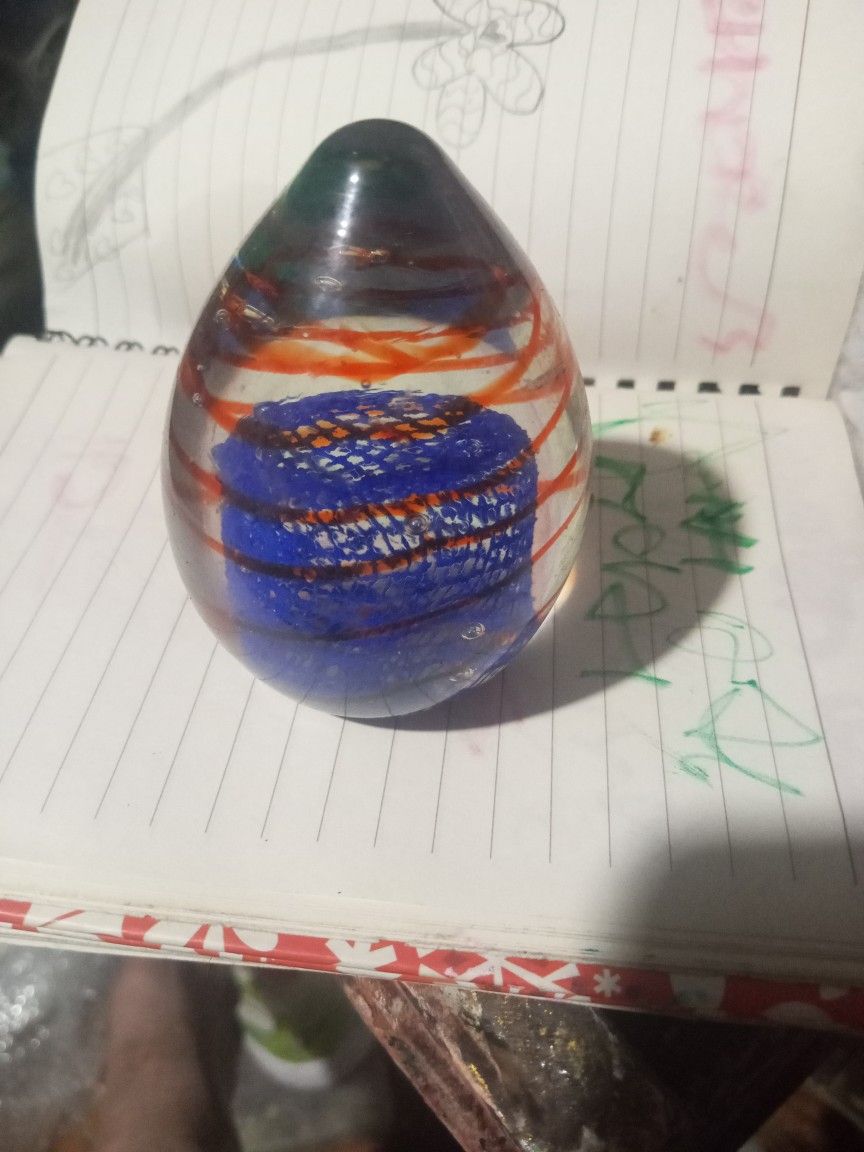 Vintage Glass Paper Weight