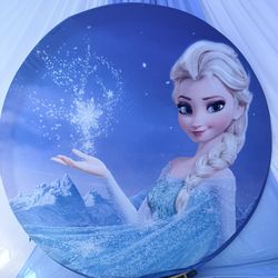 Elsa round backdrop