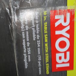  Ryobi 10 In Table Saw With Steel Stand 