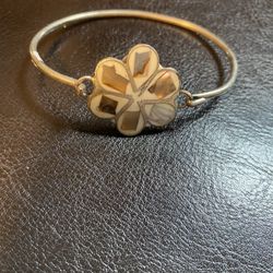 Sterling Silver Flower Bracelet 