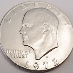 Four Eisenhower Dollar Coins