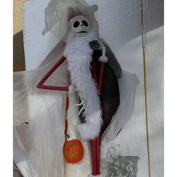 Nightmare Before Christmas Santa Claws Big Figure -NO BOX-Pumpkin Lights Up 