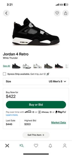 Jordan 4 size 8