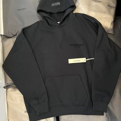 Essential Hoodie Black Limo