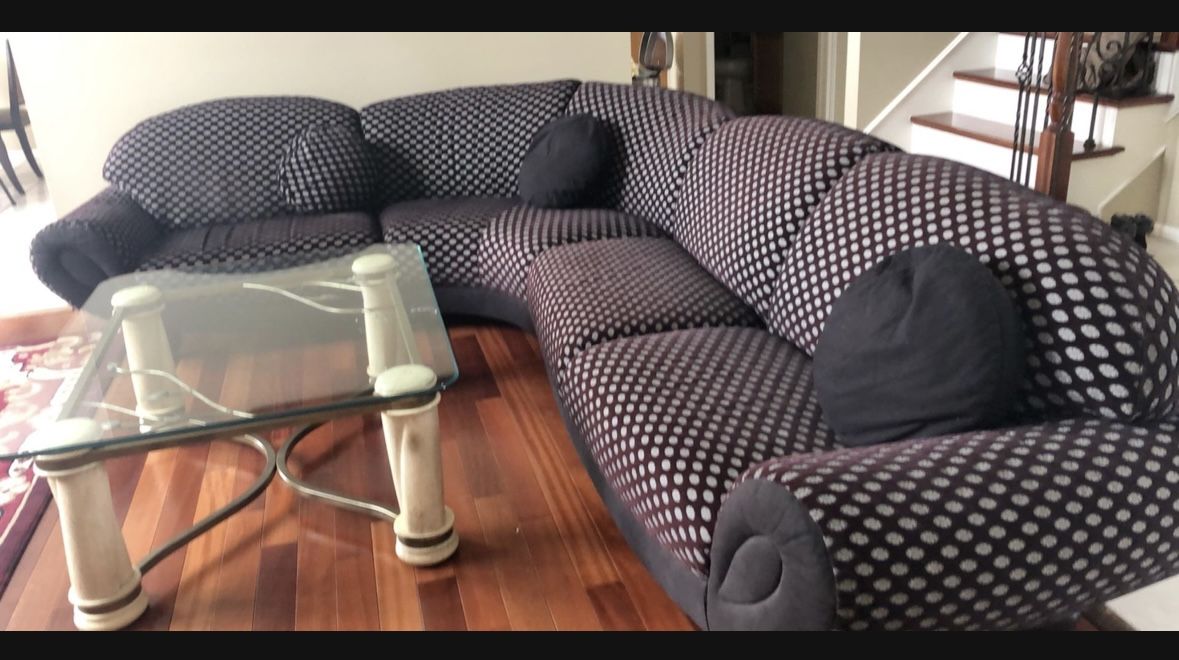 Black and White Sectional