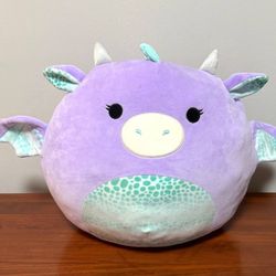 Squishmallows 16 Inch Drow The Purple Dragon Ultra Soft Stuffed Plush Collectible Toy