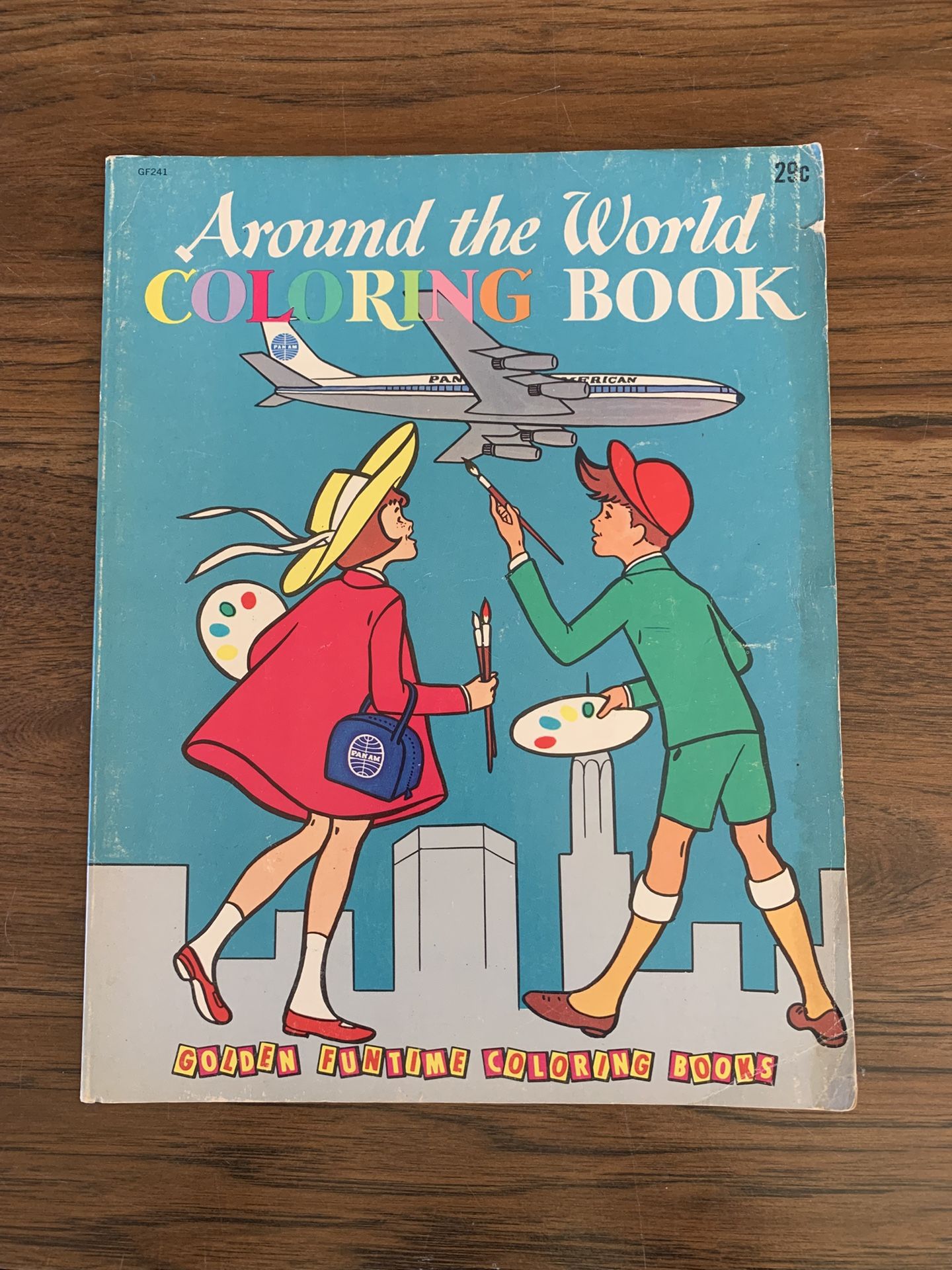 Vintage 1965 Pan Am Around The World Coloring Book from Golden Books
