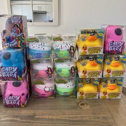 Crazy Fun & Squeezee Squishies - Capybara , Cupcakes , Squishy Ducks * Authentic*