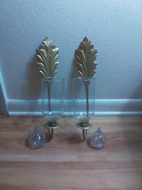 Decorative wall candle holders