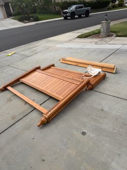 Wooden Bed Headboard and Rails king size