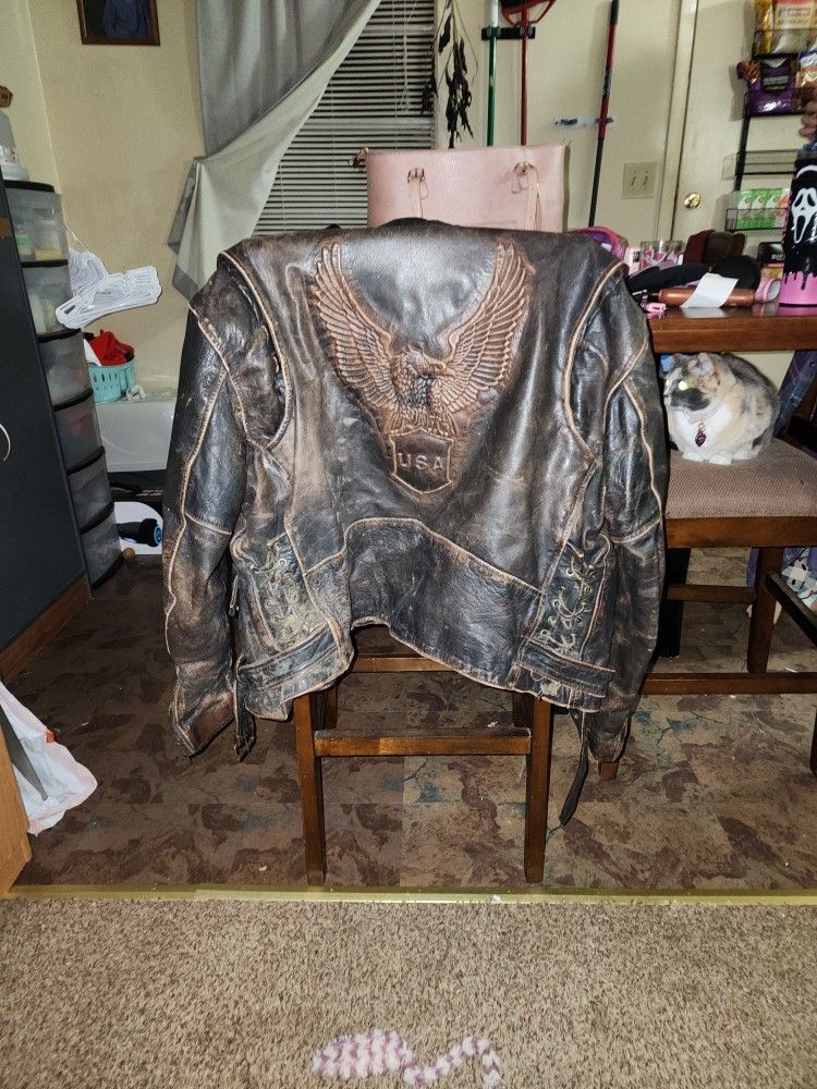 Leather Jacket, Model "Unik", Size 50