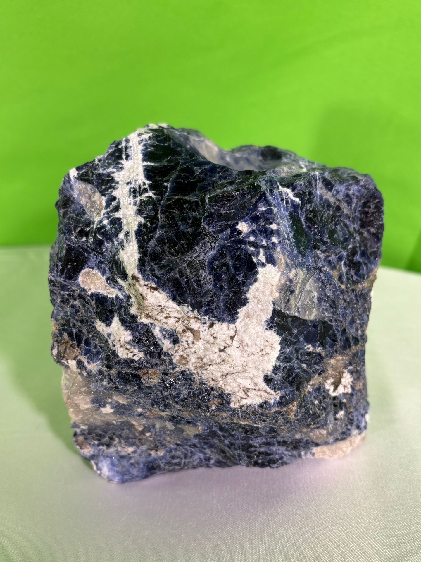 Large Sodalite Specimen Drilled Base