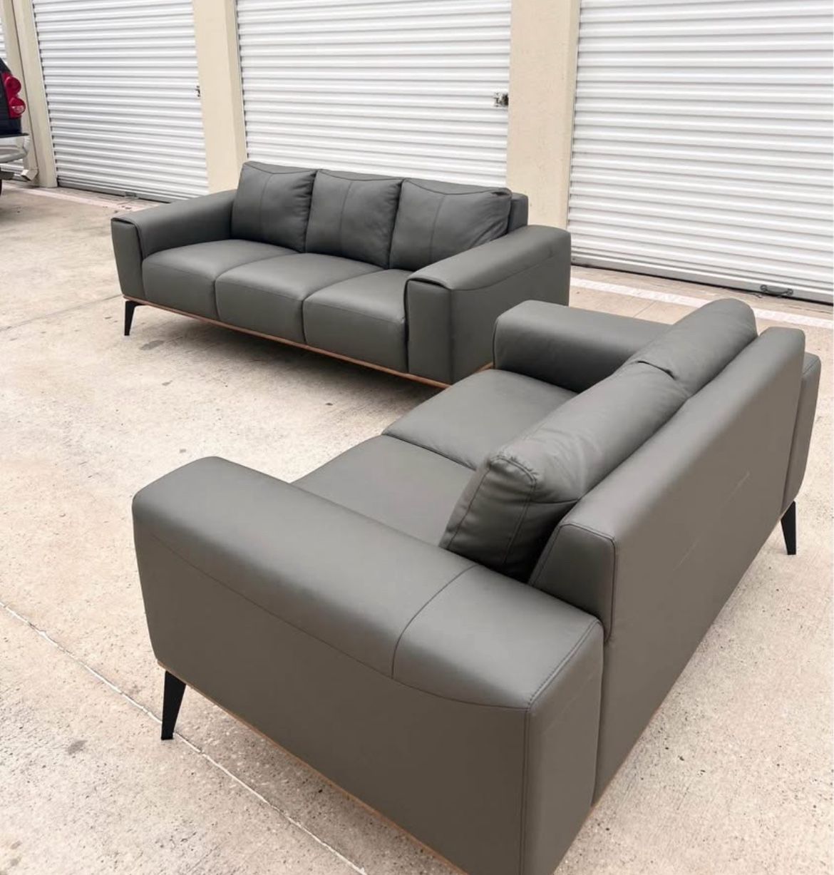 Pietro Italian Top Grain Leather Sofa Sets