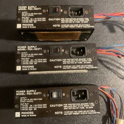 Lot of 3 Phihong PSA-523T1 Switching Power Supplies +5V +12V -12V Vintage Industrial Computer PSU