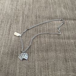Sterling Silver Royal Flush Necklace