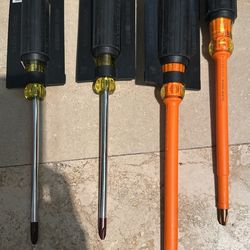 Klein Tools Screwdrivers 4 X $30 or 1 X $10