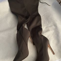 Green Fabulous Thigh High Boots  6 1/2