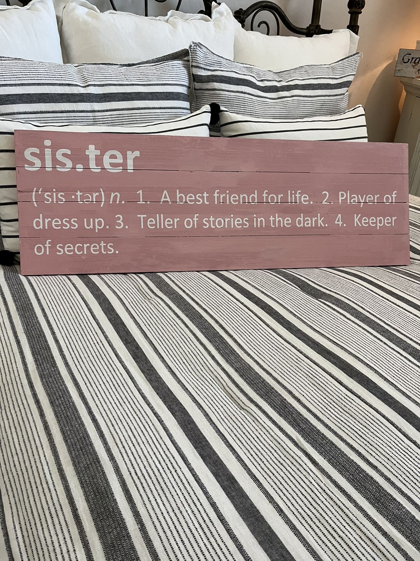 Pink sister Wood Sign 3’