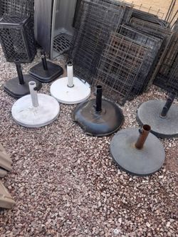 7 different Umbrella Stands 22-45 Lbs $15-$25 each See All Photos Read Description