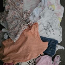 Huge Tote With Baby Girl Clothes, 3-24 Months