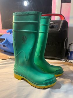 Baster Hazmax Green Rubber Work Boots