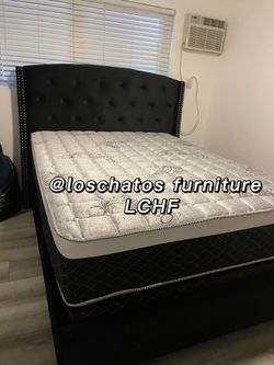 New Queen size bed frame with mattress