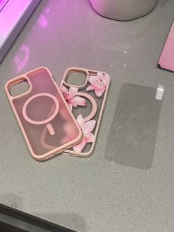 Pink iPhone Cases and Screen Protector Bundle