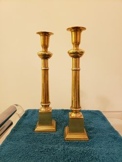 BRASS CANDLE HOLDERS