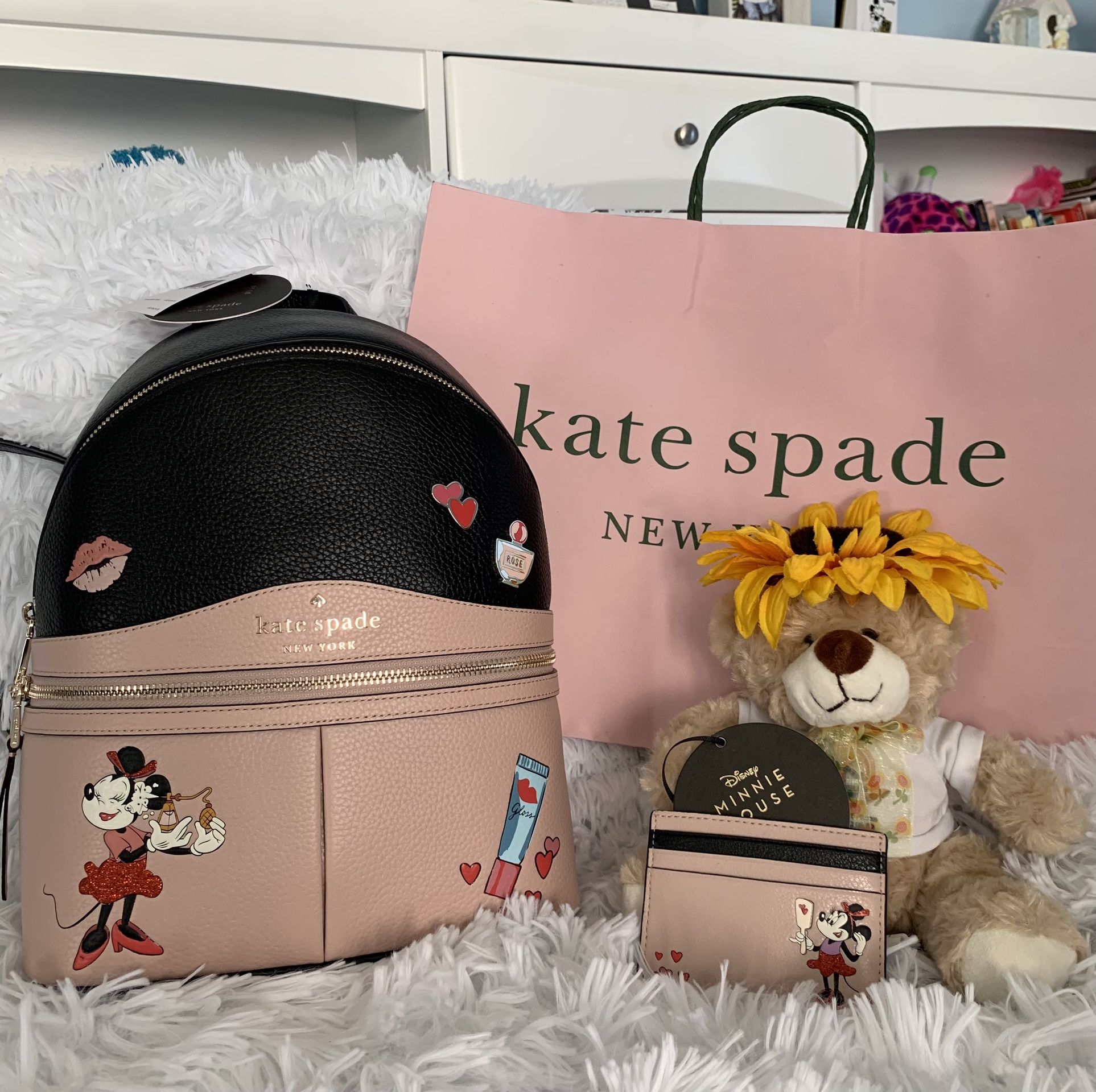 Kate Spade Minnie Backpack & Wallet & Minnie Beach Towel