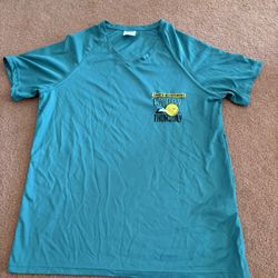 Ladies Short Sleeve V Neck T-Shirt-Size M