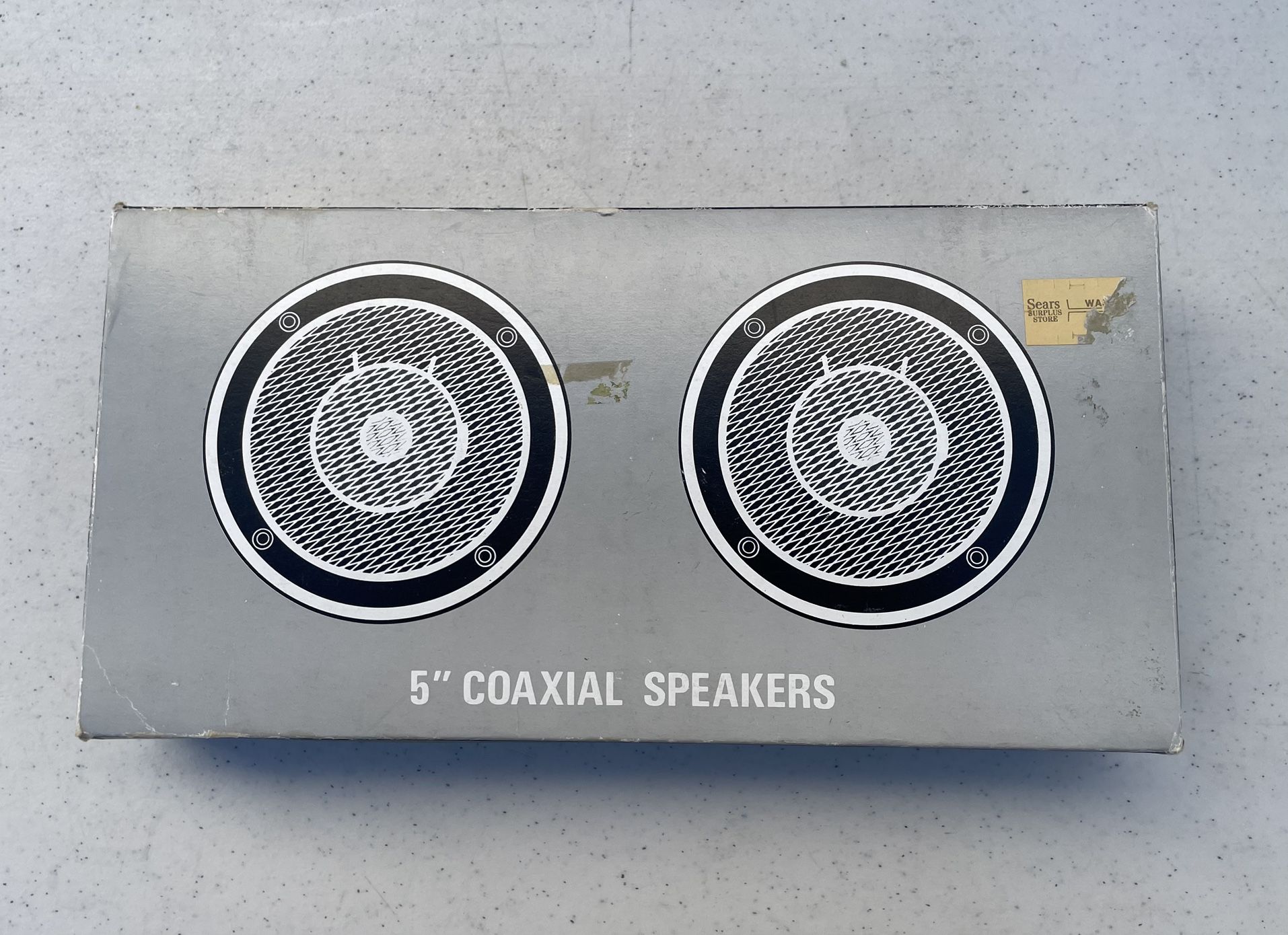 NOS Vintage Sears 5” Coaxial 2-Way Speakers Model No. 105A004 With Original Box