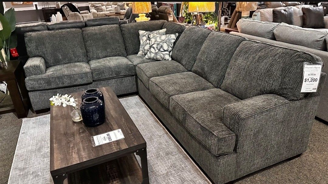 L Shaped Modular Gray Color Sofa Set ⭐$39 Down Payment with Financing ⭐ 90 Days same as cash