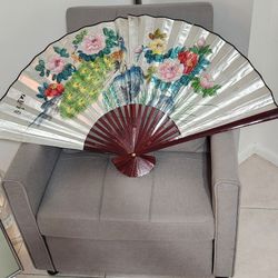 Oriental Fan.  Huge. Unique.  $35 Or Best Offer 