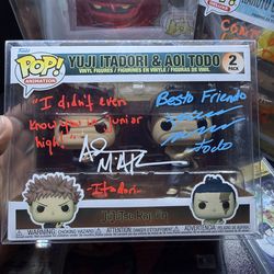 Yuji Itadori/ Aoi Todo  Funko pop (dual signed)
