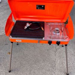Brand New 20000 btu Propane Portable 2 Burners BBQ Grill Outdoor Camping Stove  Available  orange