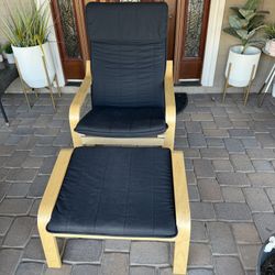 IKEA Poang Chair And Footstool $60