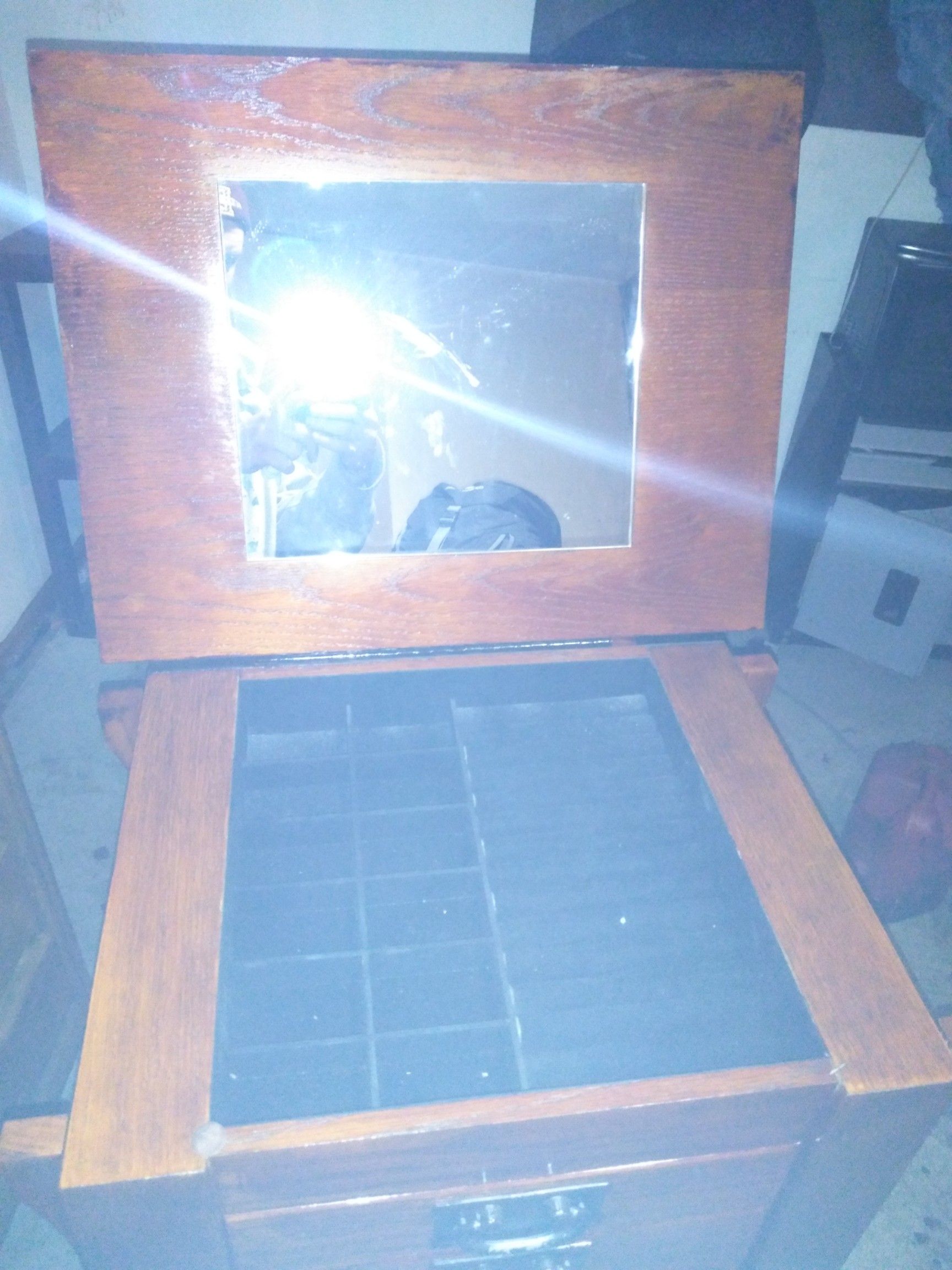 Solid hardwood jewelry cabinet