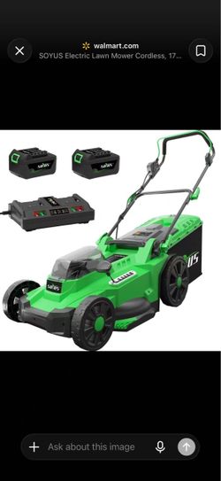SOYUS Cordless Electric Lawn Mower with Batteries