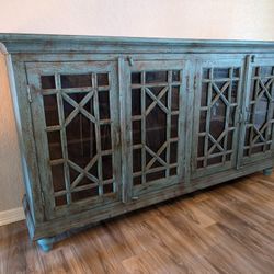 Turquoise Buffet Cabinet 