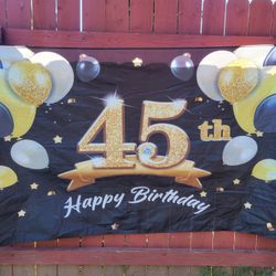HAPPY BIRTHDAY 45TH BACKDR0P