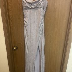 Silver Homecoming/ Prom Dress