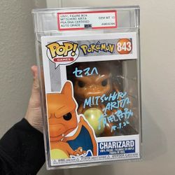 Mitsuhiro Arita Signed Pokémon Charizard Funko Pop #843 Graded PSA 10 Autograph