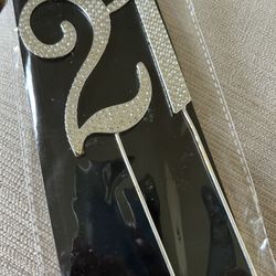 Silver Cake Topper