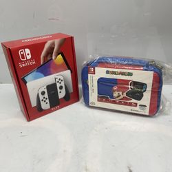 New Nintendo Switch Oled With Mario Travel Case 