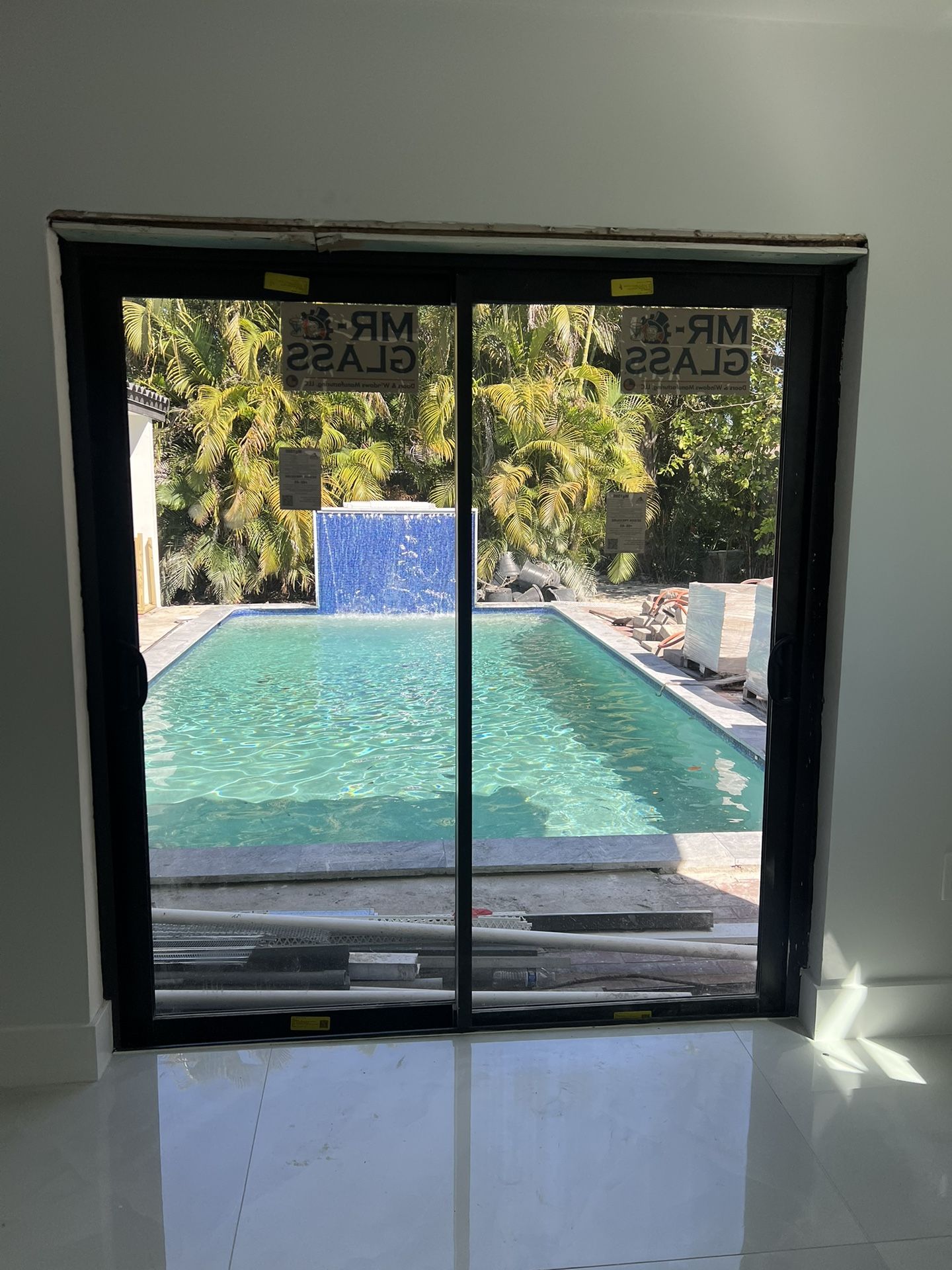 72x80 Impact Sliding Glass Door/aluminim Bronze NOA